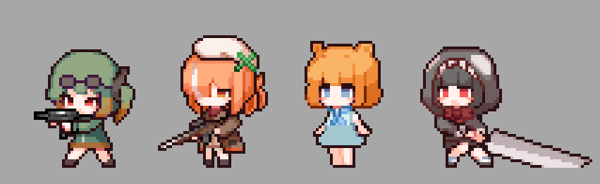 Fishing Tower Defense character sprite sheet 1