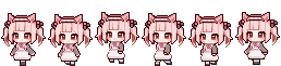 Desktop Maid Haru cat walk sprite sheet