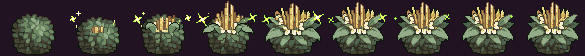 Flower bush tile sprite sheet