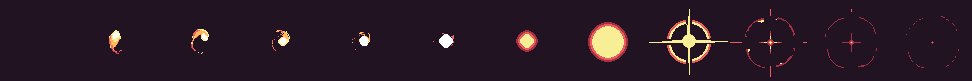 Wide fire effect sprite sheet