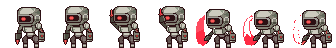 Robot attack sprite sheet